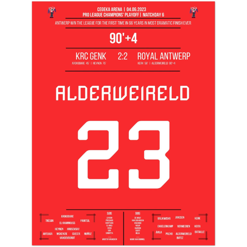 Alderweireld Scoort in Laatste Minuut en Bezorgt Antwerp de Jupiler Pro League Titel