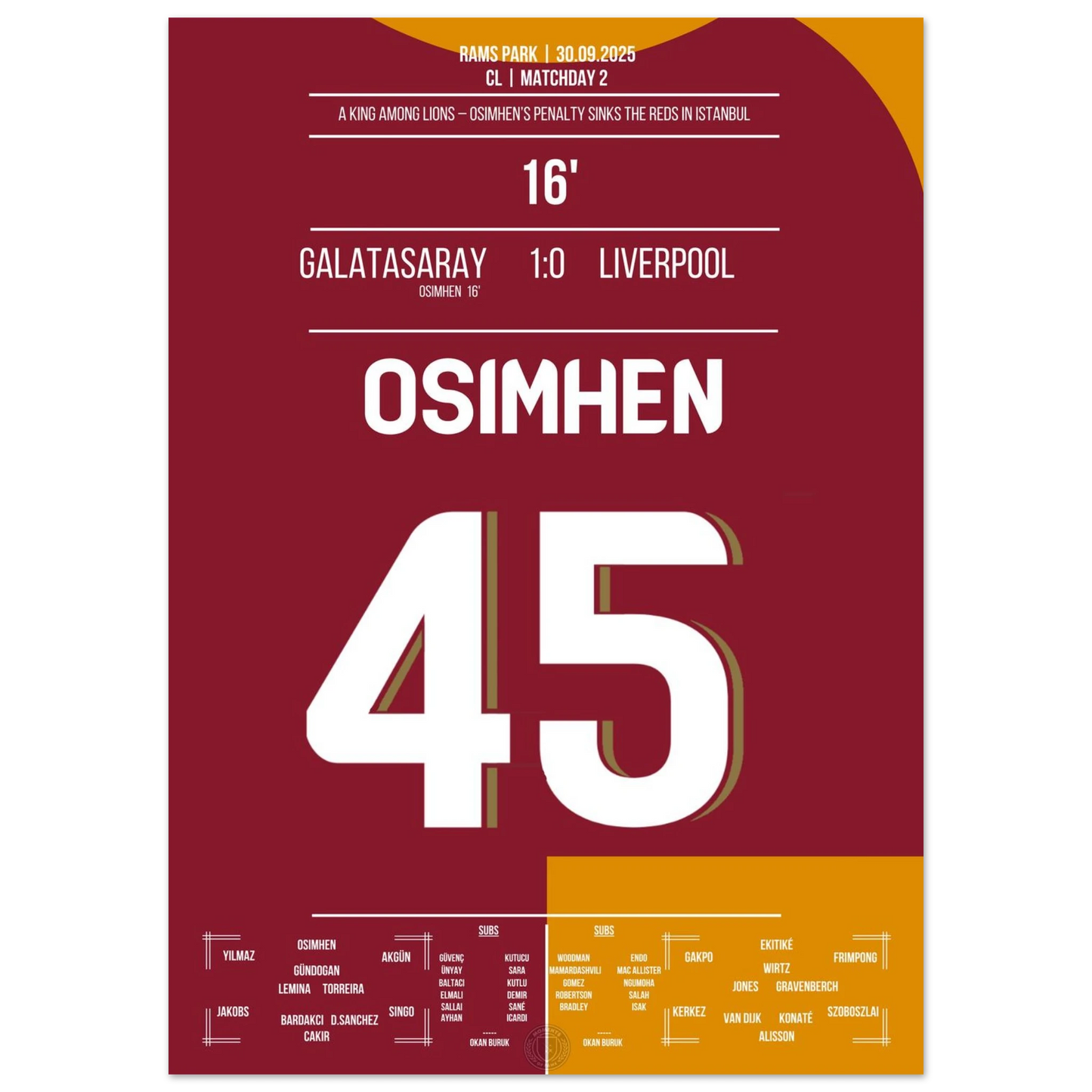 Osimhen fires Galatasaray’s Opener Past Liverpool