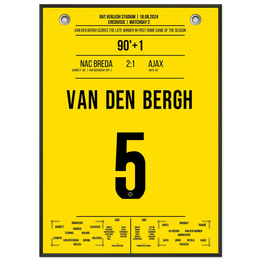 Van den Bergh Scores Late to Secure NAC Breda's Victory Against Ajax