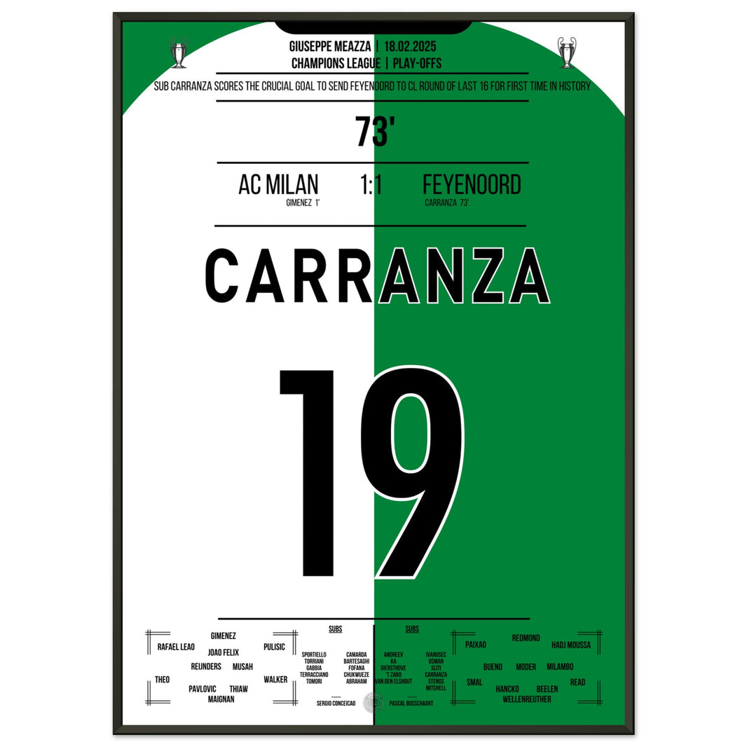 Caranza’s Decisive Header against AC Milan sent Feyenoord Through to the Next Round