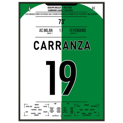 Caranza’s Decisive Header against AC Milan sent Feyenoord Through to the Next Round