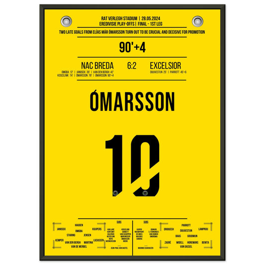 Ómarsson Scores Against Excelsior and Secures NAC Breda's Promotion to the Eredivisie