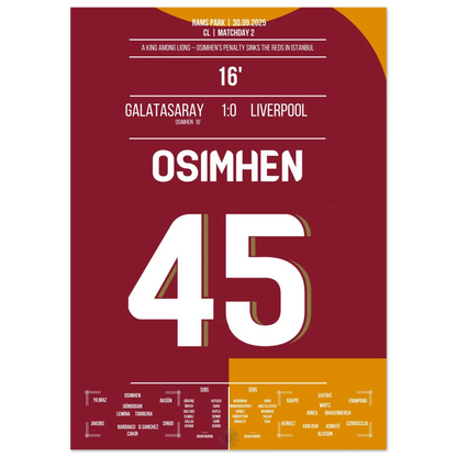 Osimhen fires Galatasaray’s Opener Past Liverpool