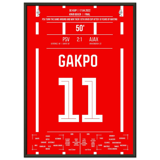 Cody Gakpo crucial role in PSV's 2-1 victory over Ajax in the KNVB Cup final