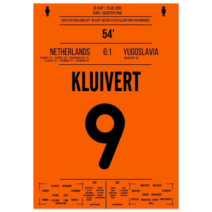 Kluivert's unforgettable hat-trick in the Euro 2000 quarter-finals