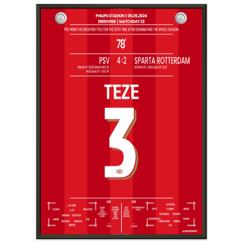 In a perfect season, PSV Eindhoven clinched the title at home.