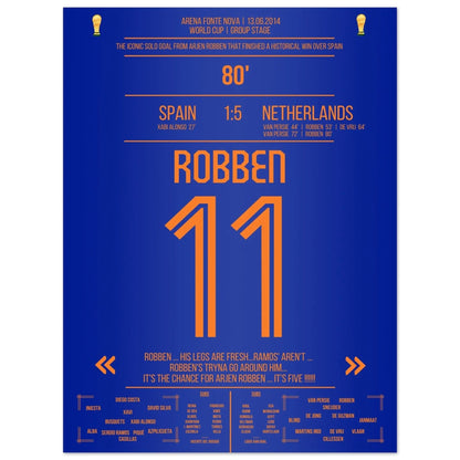 Robben's double against Spain, seals a historic 5-1 victory in the World Cup