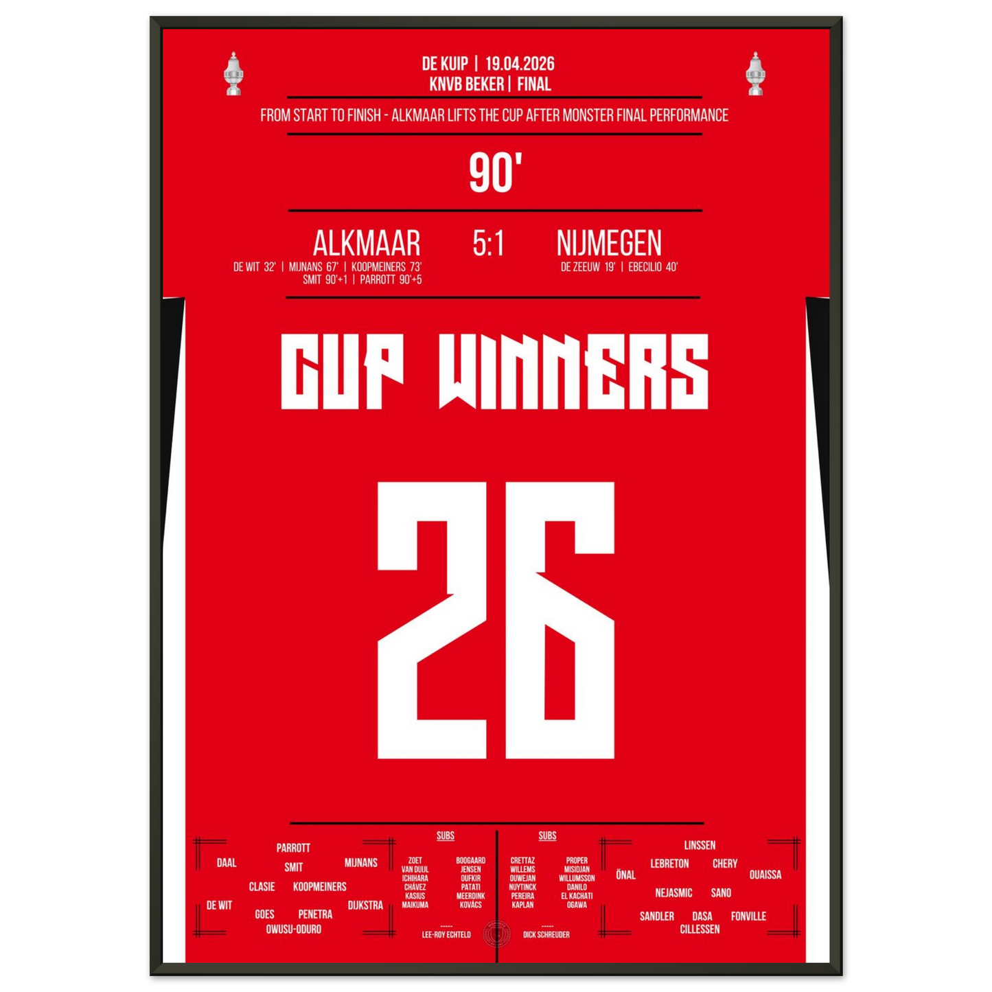 Alkmaar clinches the cup after an impressive 5-1 victory