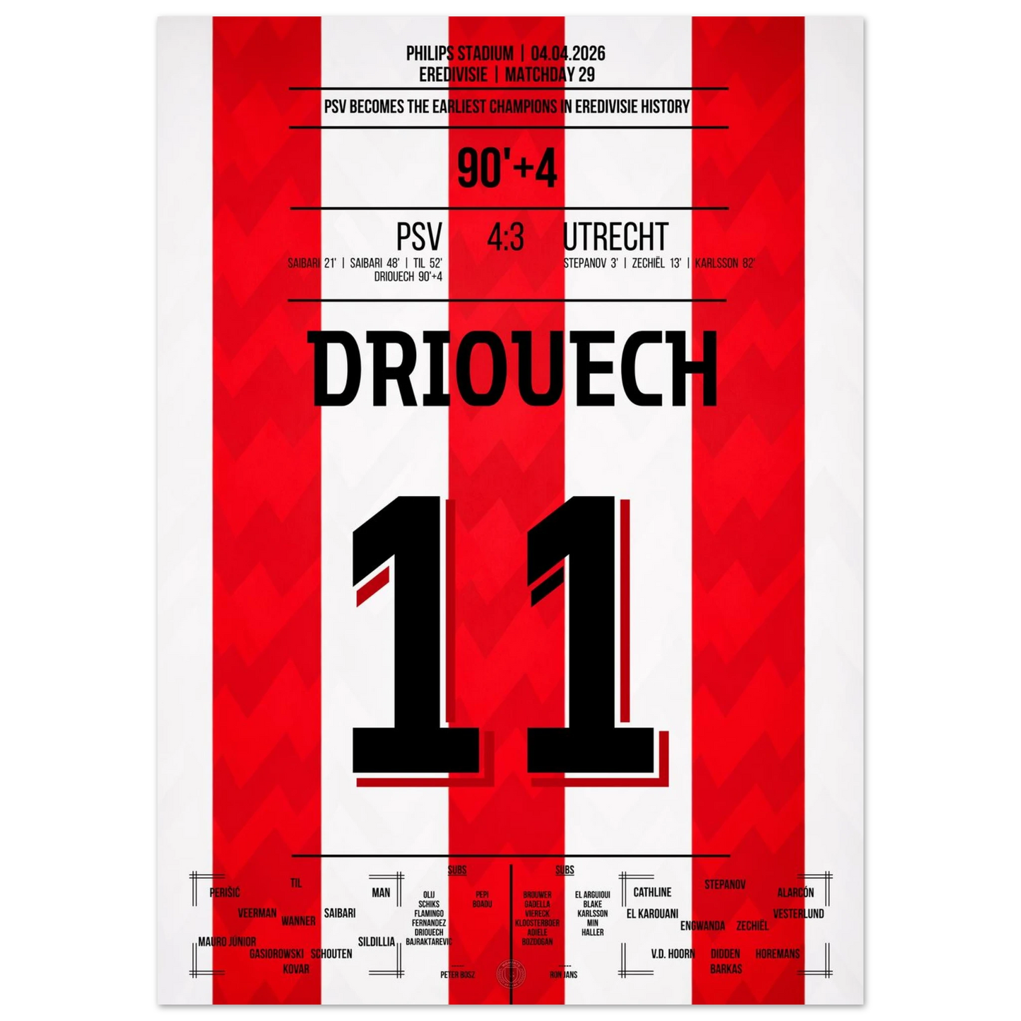 PSV celebrates the earliest championship in league history