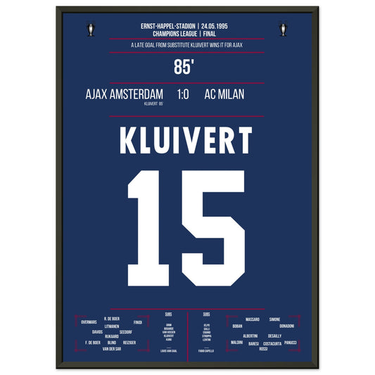 In 1995, Kluivert's Champions League goal fueled Ajax's victory